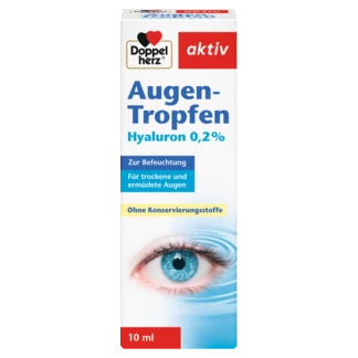 Abbildung der Produktverpackung Doppelherz aktiv Augen-Tropfen Frontansicht